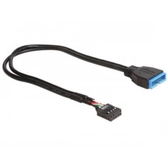 CAVETTO interno USB 2.0 9PIN FEMMINA - USB 3.0 19PIN MASCHIO - 30cm. (R10123)