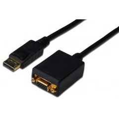 Cavo adattatore DisplayPort 1.2 Maschio / VGA Femmina - 15cm. (AK340403001S)